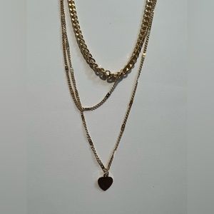 Multi chain Heart Necklace